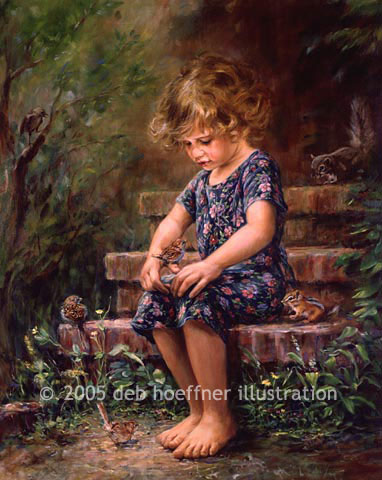 portrait of child oil painting